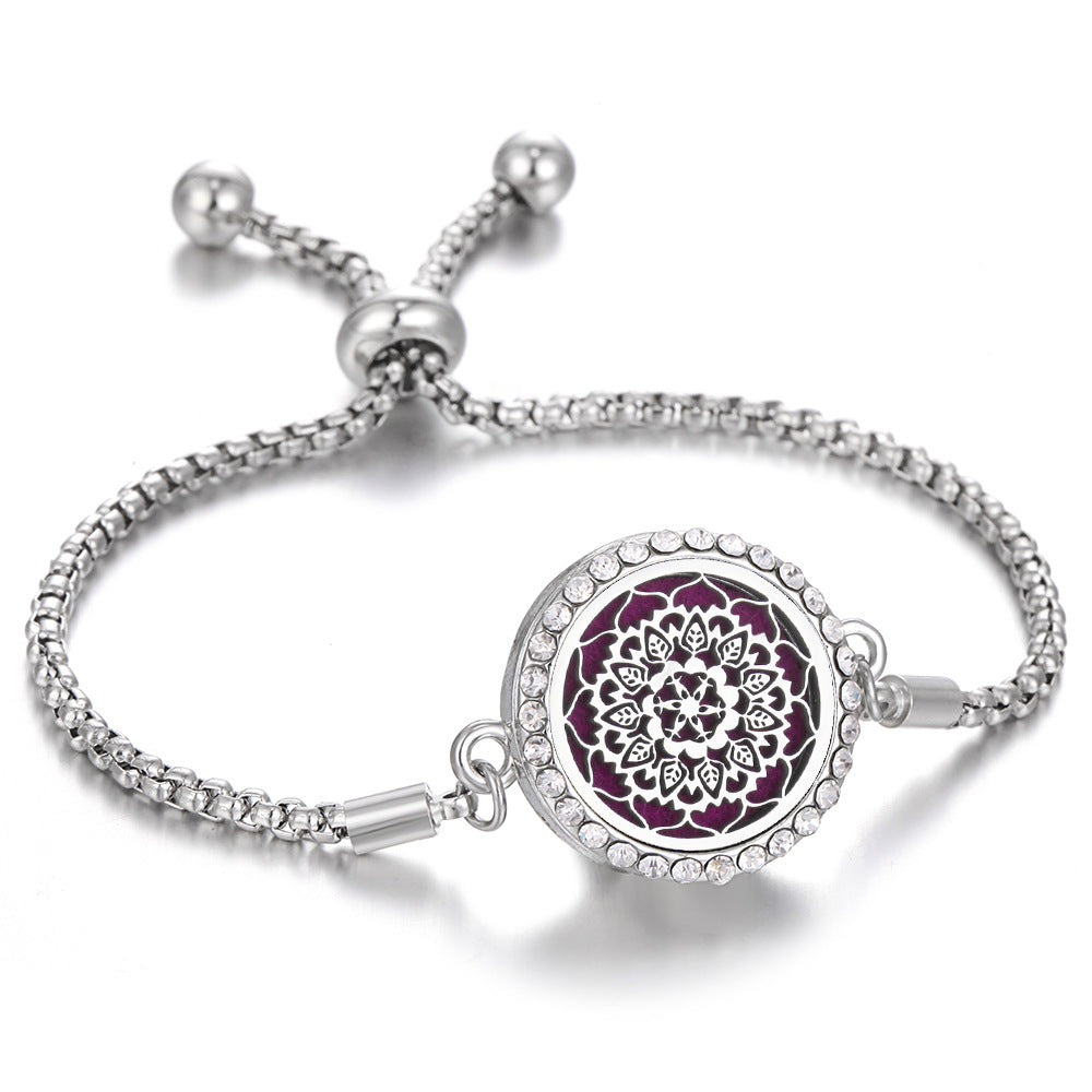 Wholesale Stainless Steel Tree of Life Hollow Aromatherapy Bracelet